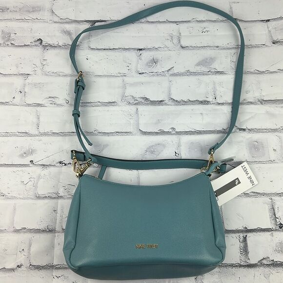 Nine West Rhea Convertible Shoulder Bag Dusty Blue NWT - Picture 1 of 6